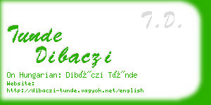 tunde dibaczi business card